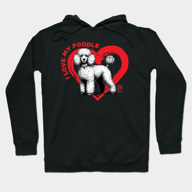 I Love My Poodle - I Love my dog - Dainty dog Hoodie by ArtProjectShop